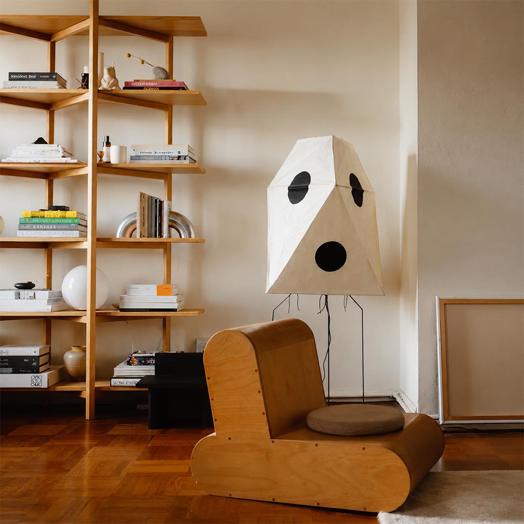 Akari UF3-Q Washi Paper Floor Lamp