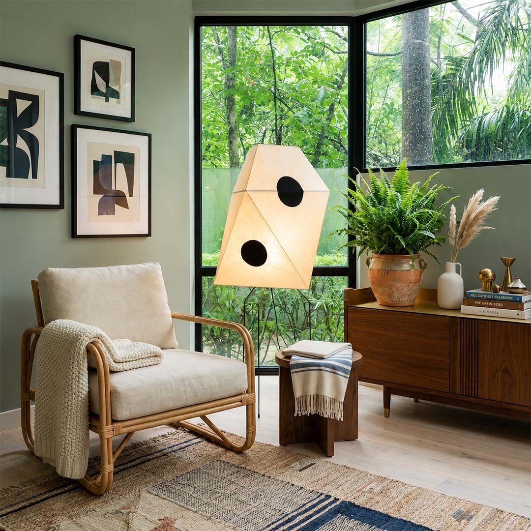 Akari UF3-Q Washi Paper Floor Lamp