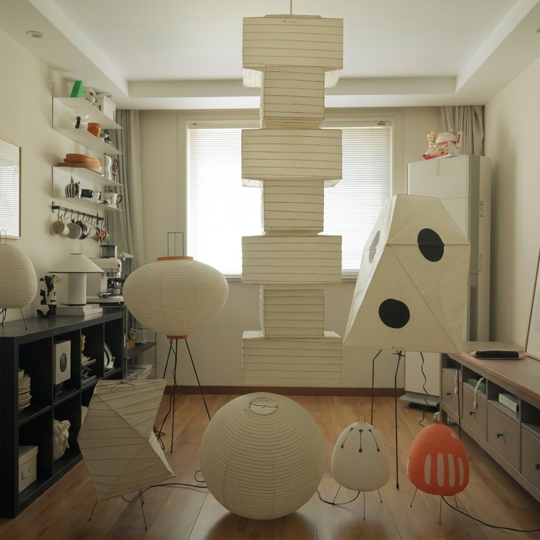 Akari UF3-Q Washi Paper Floor Lamp