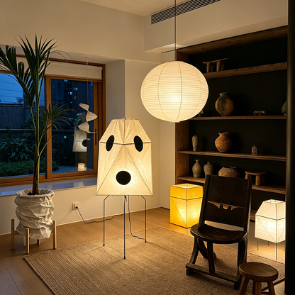 Akari UF3-Q Washi Paper Floor Lamp