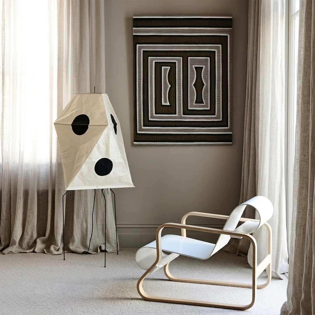 Akari UF3-Q Washi Paper Floor Lamp