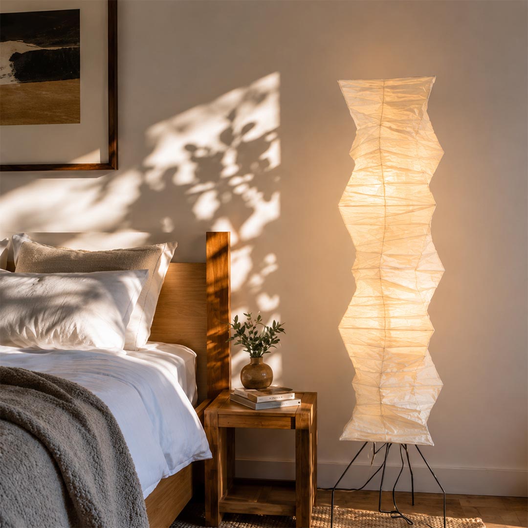 Akari UF4-33N Washi Paper Tall Floor Lamp