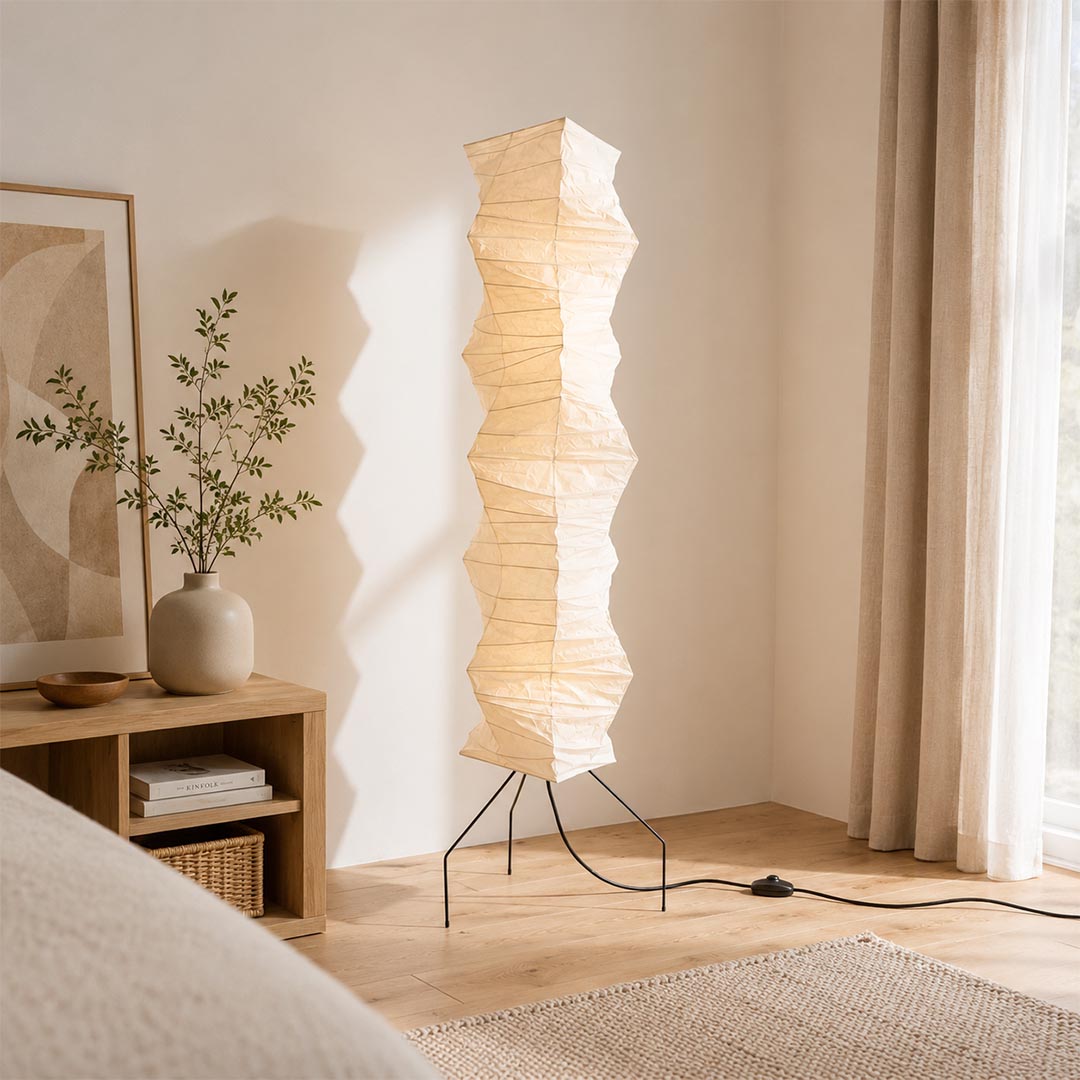 Akari UF4-33N Washi Paper Tall Floor Lamp