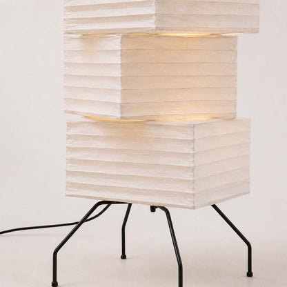 Akari UF4-L10 Washi Paper Stacked Tower Floor Lamp