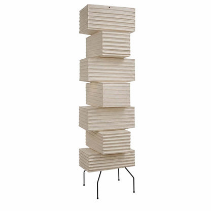 Akari UF4-L10 Washi Paper Stacked Tower Floor Lamp