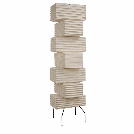 Akari UF4-L10 Washi Paper Stacked Tower Floor Lamp