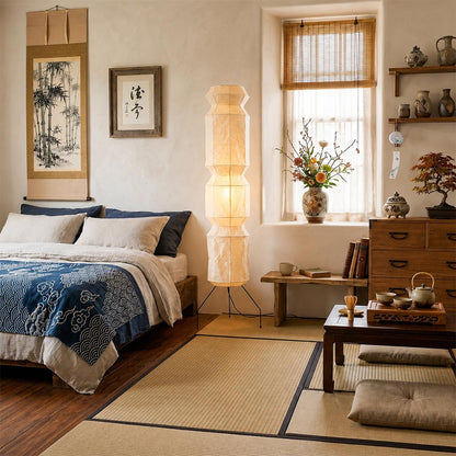 Akari UF4-L6 Washi Paper Tall Floor Lamp