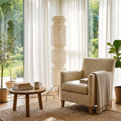 Akari UF4-L6 Washi Paper Tall Floor Lamp