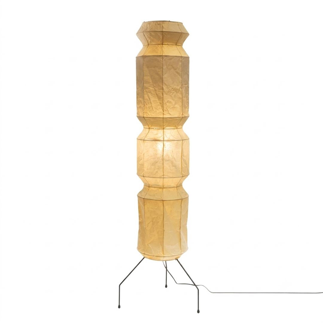 Akari UF4-L6 Washi Paper Tall Floor Lamp