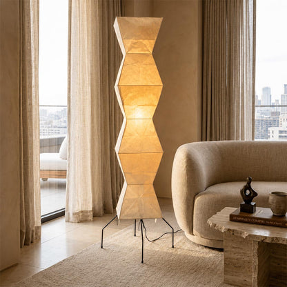 Akari UF4-L9 Washi Paper Tall Cocoon Floor Lamp