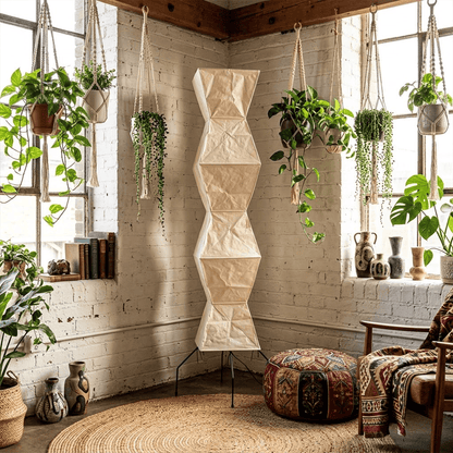 Akari UF4-L9 Washi Paper Tall Cocoon Floor Lamp