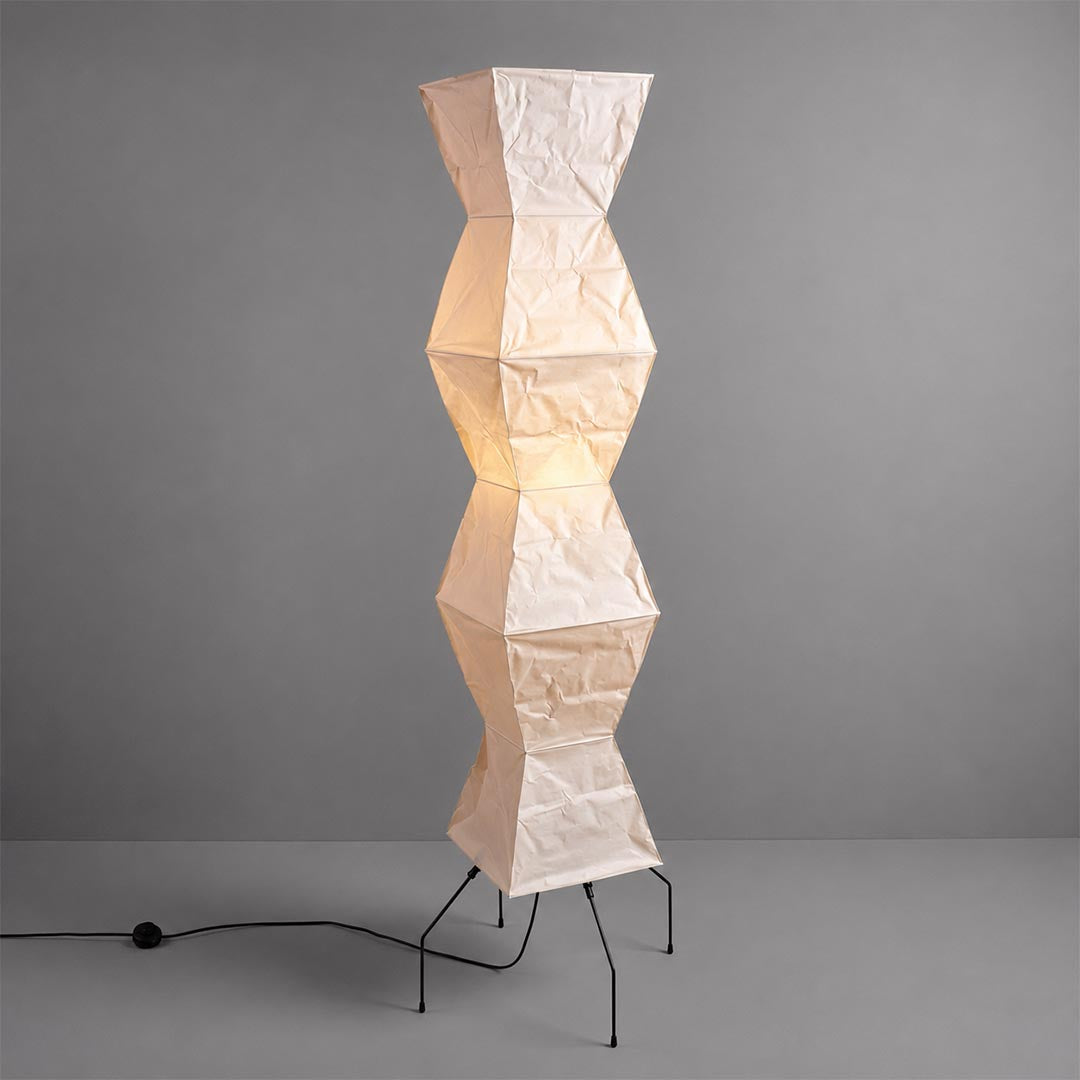 Akari UF4-L9 Washi Paper Tall Cocoon Floor Lamp