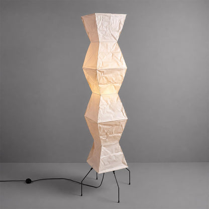Akari UF4-L9 Washi Paper Tall Cocoon Floor Lamp