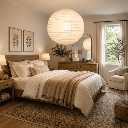 Washi Paper D Sphere Pendant Light