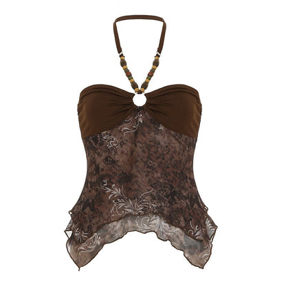 Aria Retro Beaded Halter