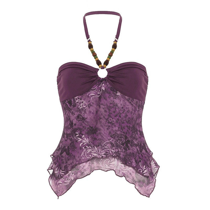 Aria Retro Beaded Halter