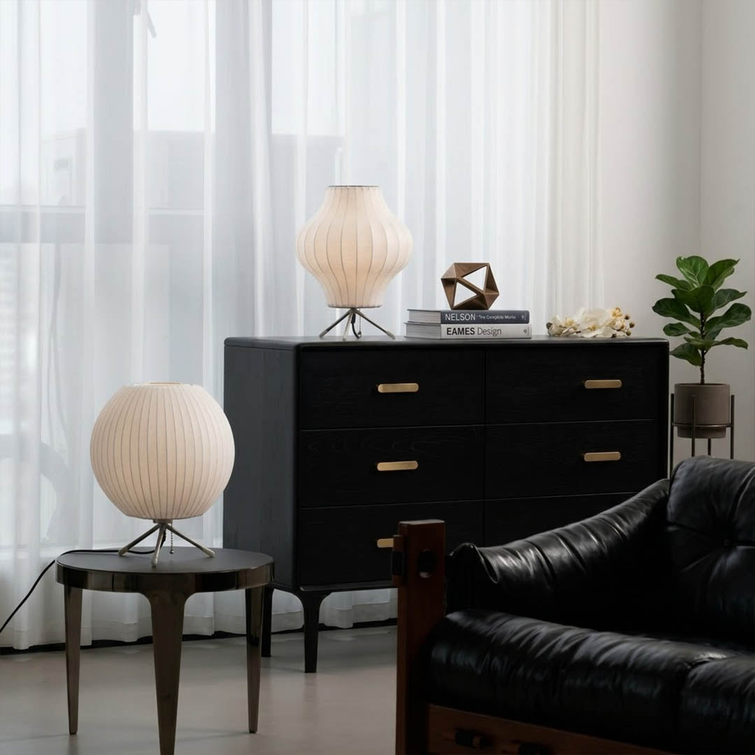 Astrid Tripod Silk Table Lamp