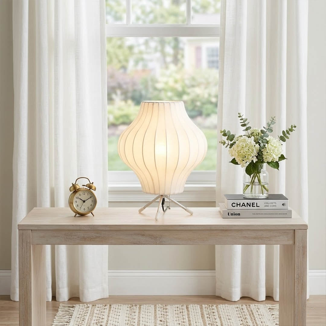 Astrid Tripod Silk Table Lamp