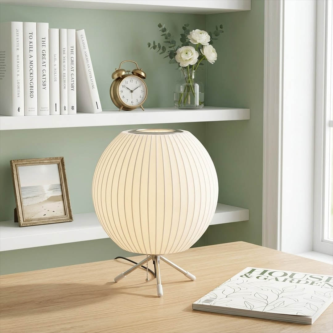 Astrid Tripod Silk Table Lamp