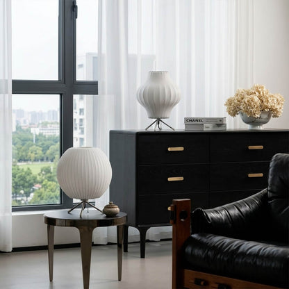 Astrid Tripod Silk Table Lamp