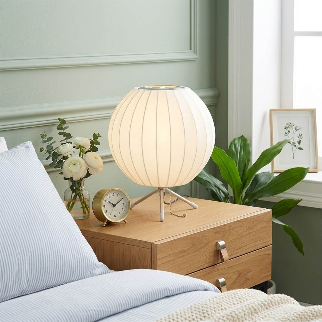Astrid Tripod Silk Table Lamp