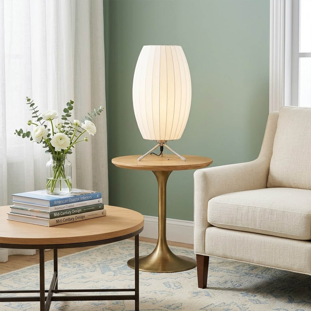 Astrid Tripod Silk Table Lamp