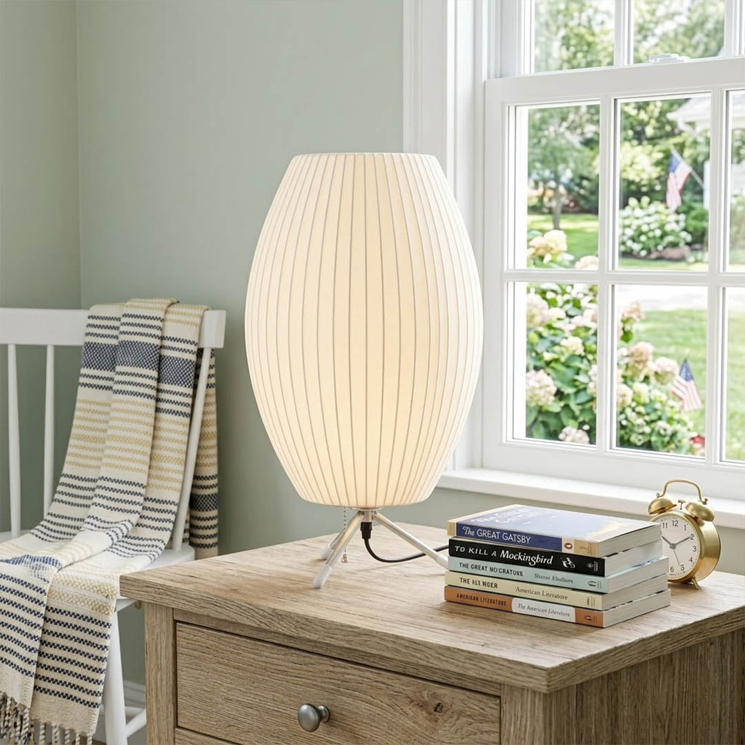 Astrid Tripod Silk Table Lamp