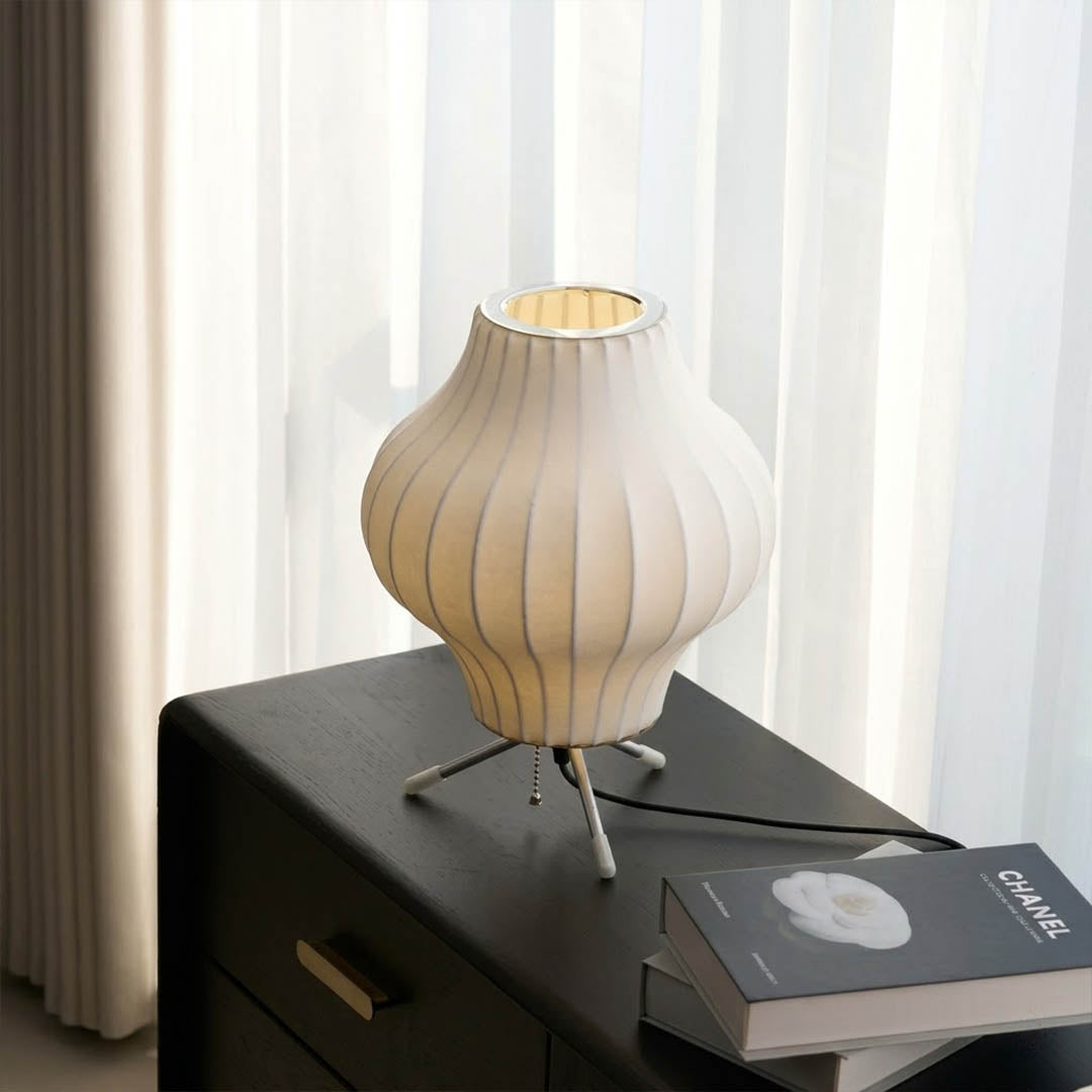 Astrid Tripod Silk Table Lamp