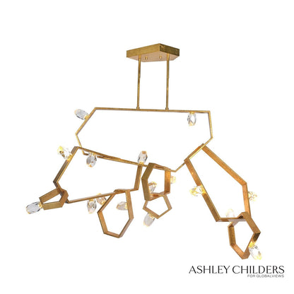 Aurelian Faceted Crystal LED Chandelier