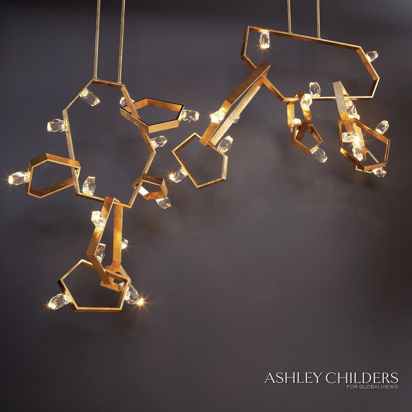 Aurelian Faceted Crystal LED Chandelier
