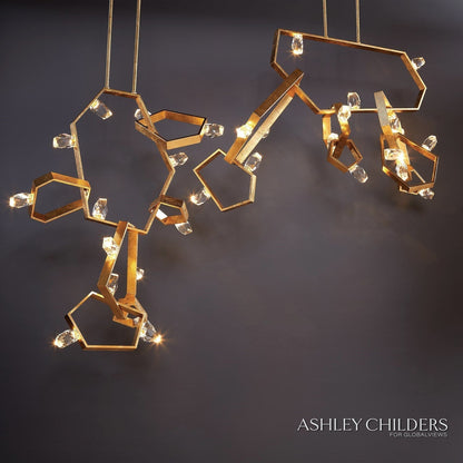 Aurelian Faceted Crystal LED Chandelier