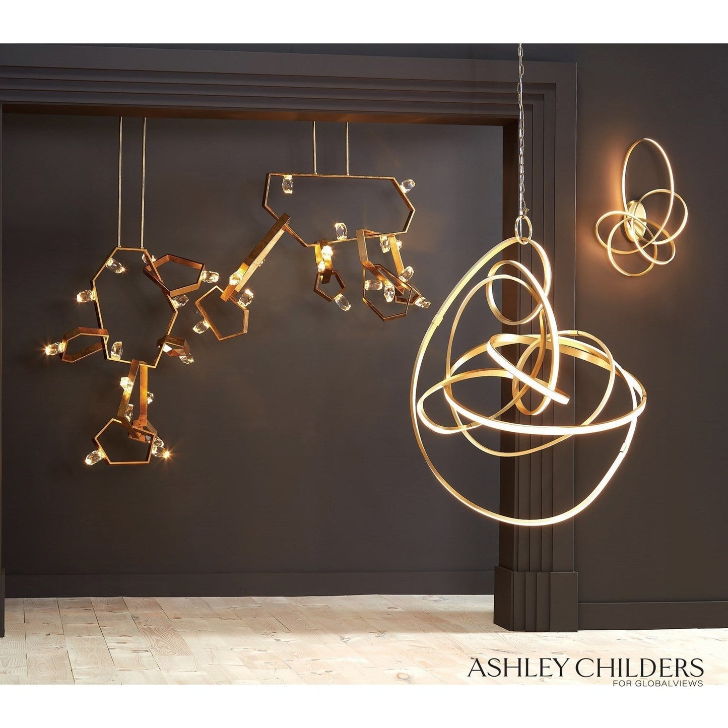 Aurelian Faceted Crystal LED Chandelier
