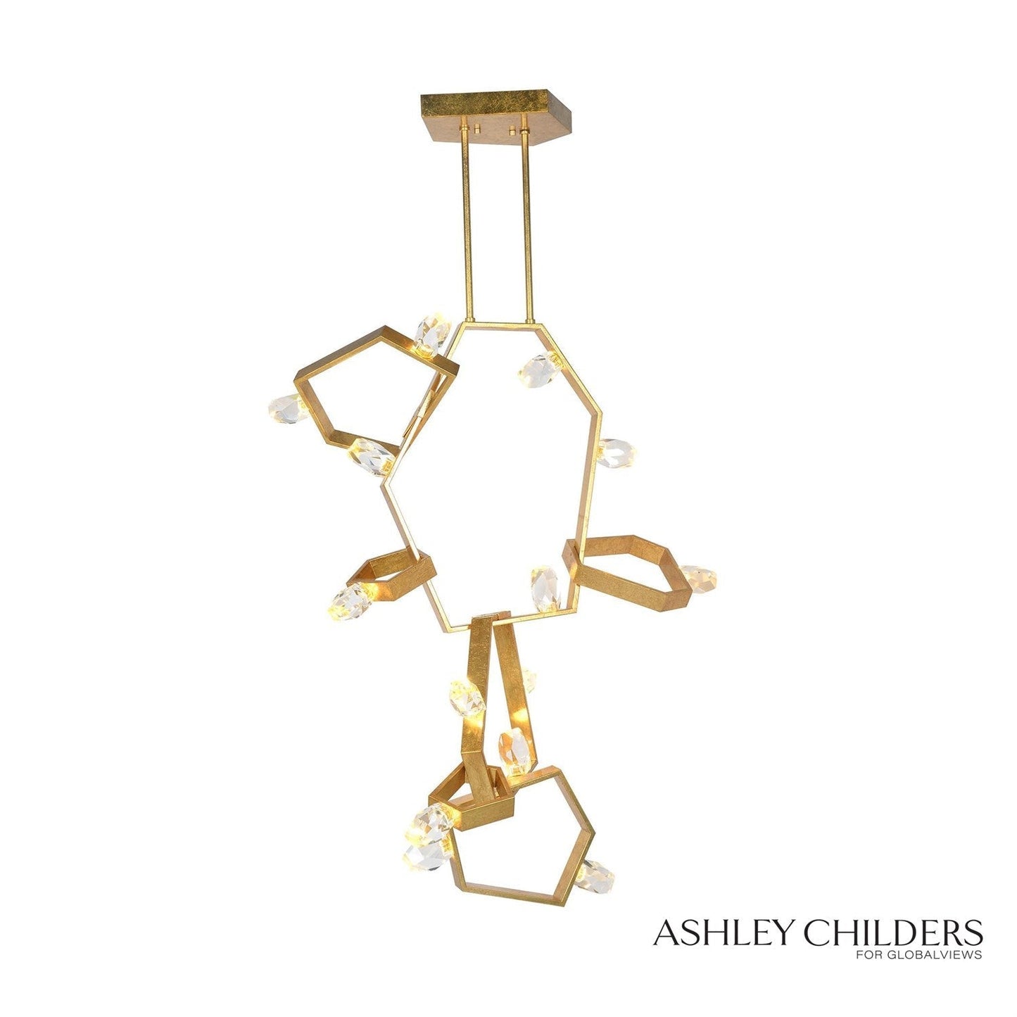 Aurelian Faceted Crystal LED Chandelier