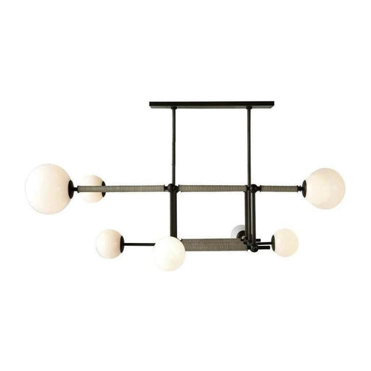 Calderon Leather Grid Chandelier