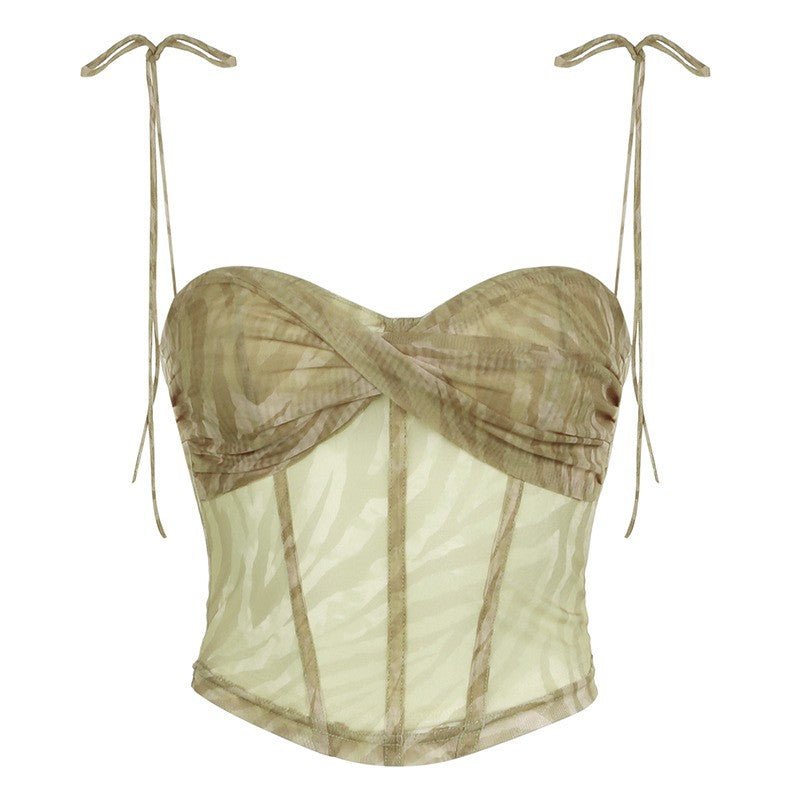 Celeste Irregular Mesh Cami