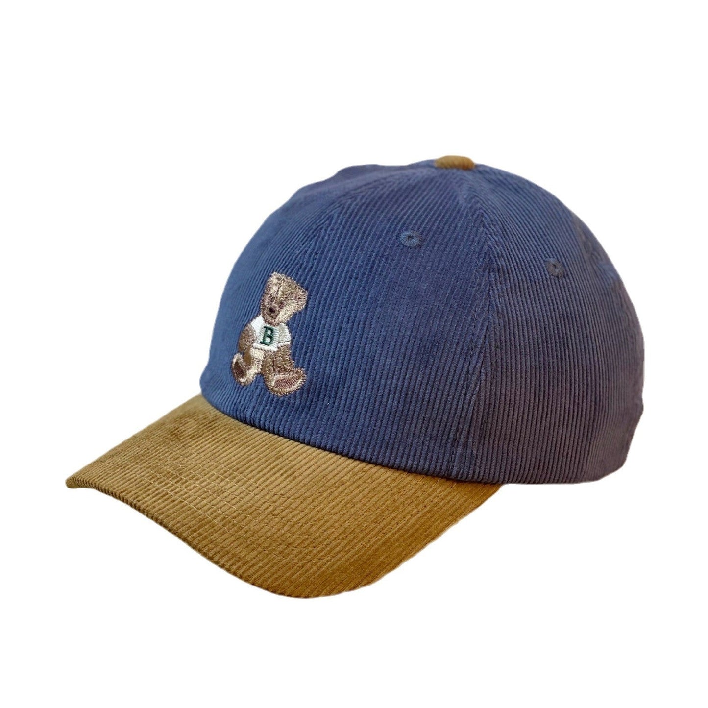 Corduroy Bear Embroidered Baseball Cap