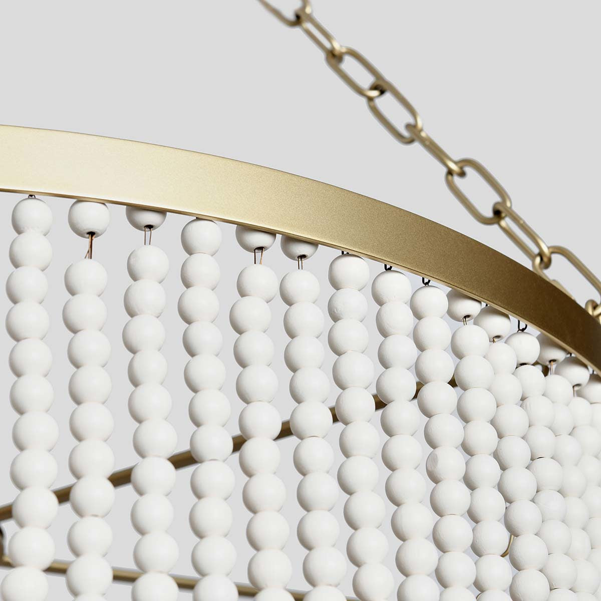 Elowen White Beaded Chandelier