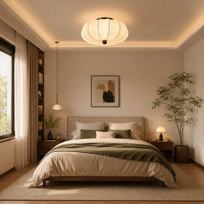 Fiora Silk Pleated Cloud Ceiling Lamp