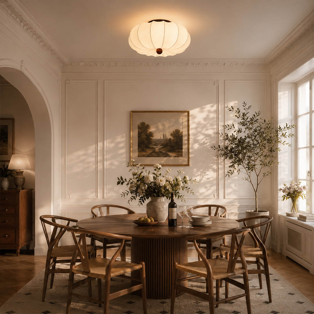 Fiora Silk Pleated Cloud Ceiling Lamp