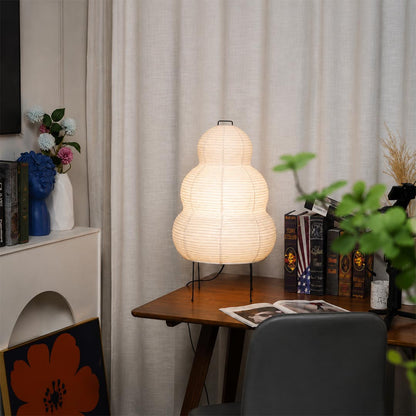 Akari 25N Washi Paper Three-Tiered Floor Table Light
