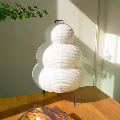 Akari 25N Washi Paper Three-Tiered Floor Table Light