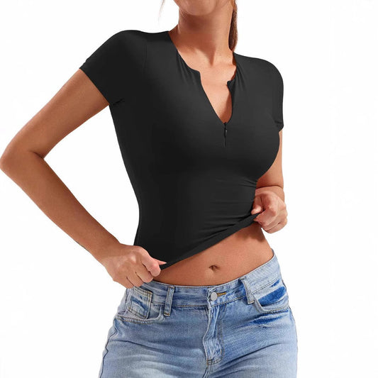 Half-Zip Slim Fit Active Top