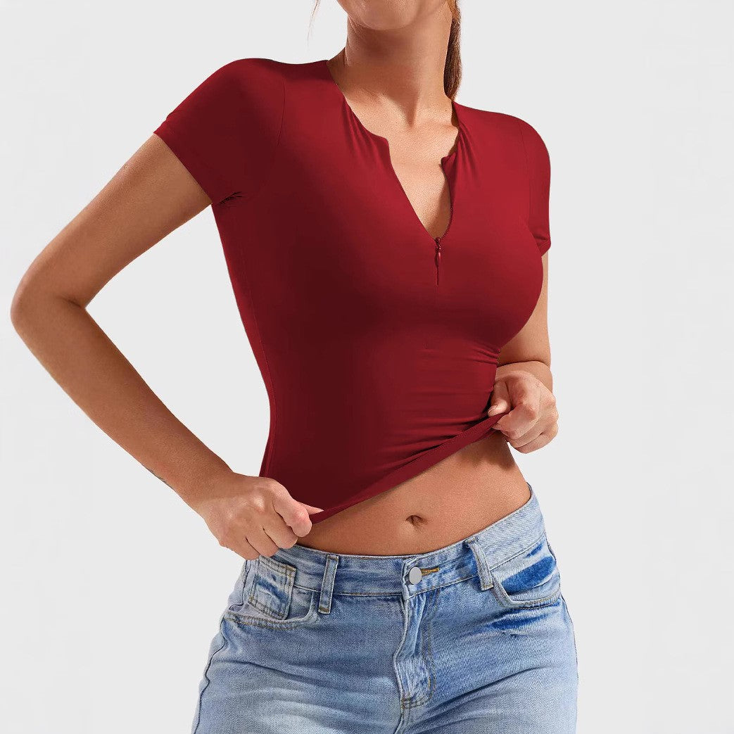 Half-Zip Slim Fit Active Top