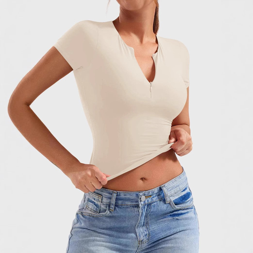 Half-Zip Slim Fit Active Top