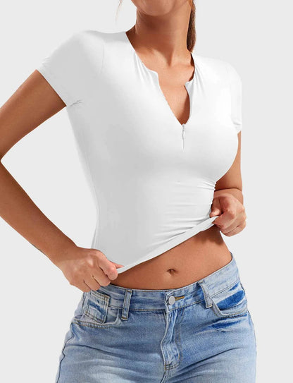 Half-Zip Slim Fit Active Top