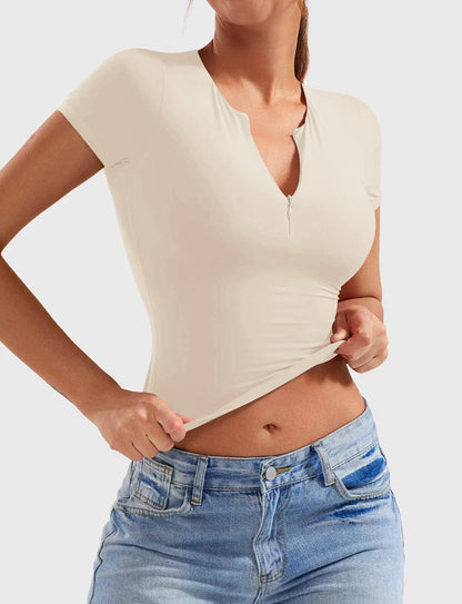 Half-Zip Slim Fit Active Top