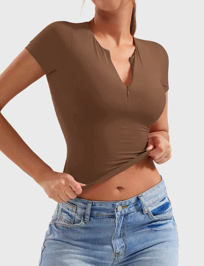 Half-Zip Slim Fit Active Top