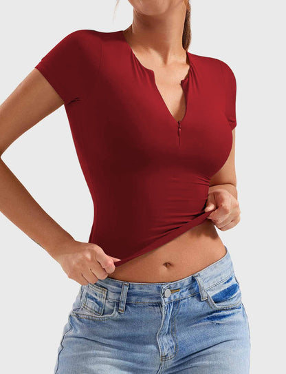 Half-Zip Slim Fit Active Top