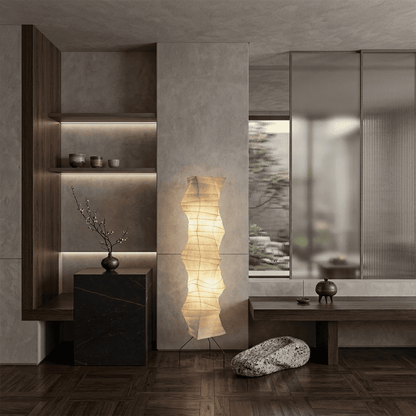 Akari UF4-33N Washi Paper Tall Floor Lamp