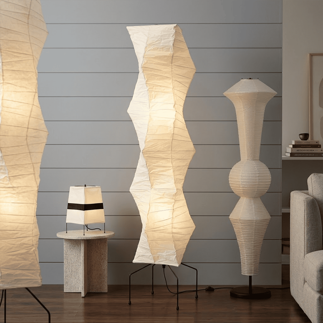 Akari UF4-33N Washi Paper Tall Floor Lamp